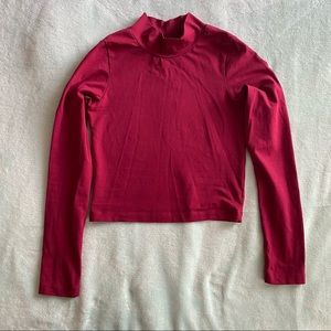 Long sleeve turtleneck crop top